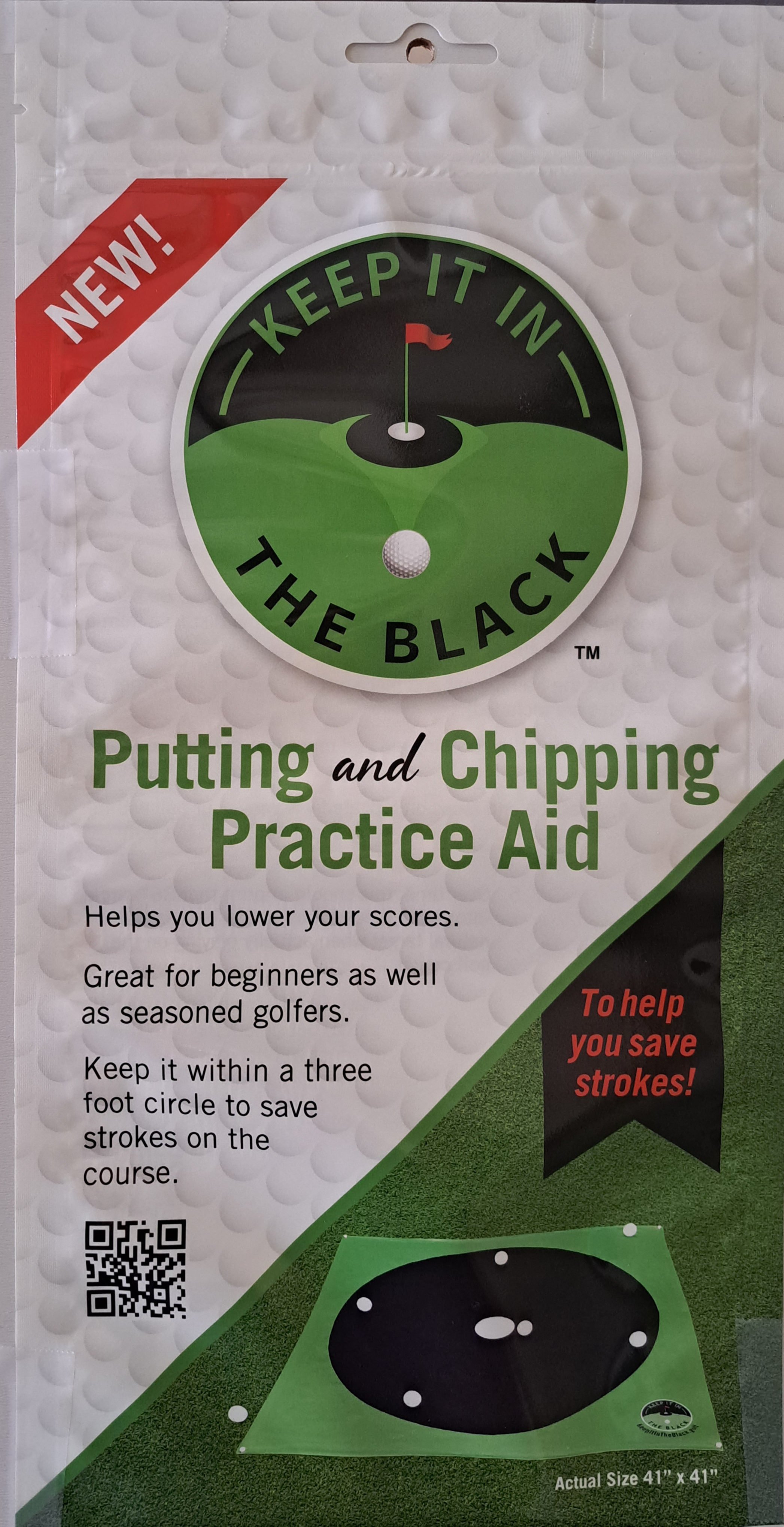 A new and revolutionary golf training aid to improve your putting and chipping to reduce your number of 3 putts - Keep It In  The Black